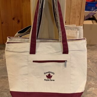 Canvas Tote Bag Goodrich's Maple Farm Logo